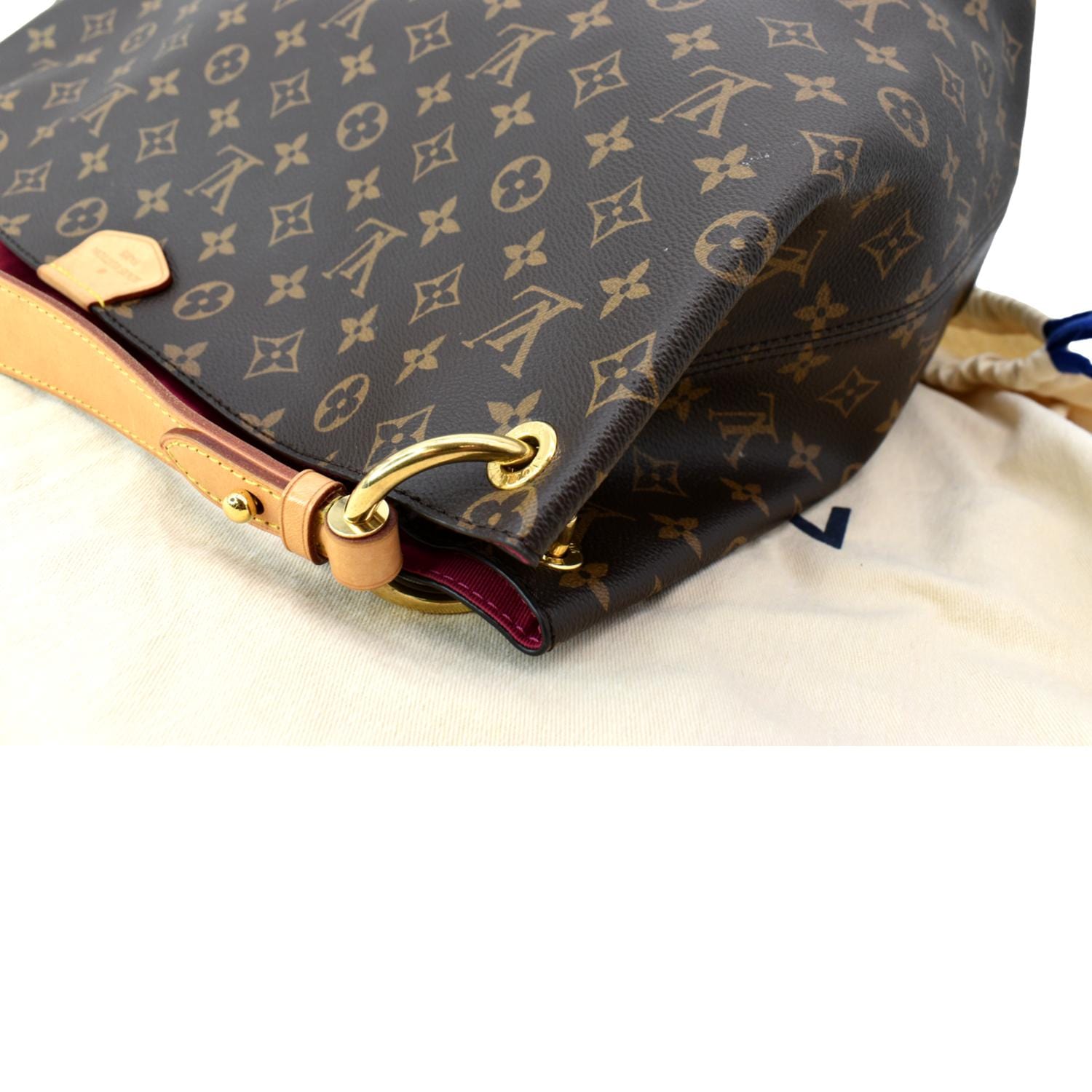 LOUIS VUITTON Graceful MM Monogram Canvas Shoulder Bag Brown