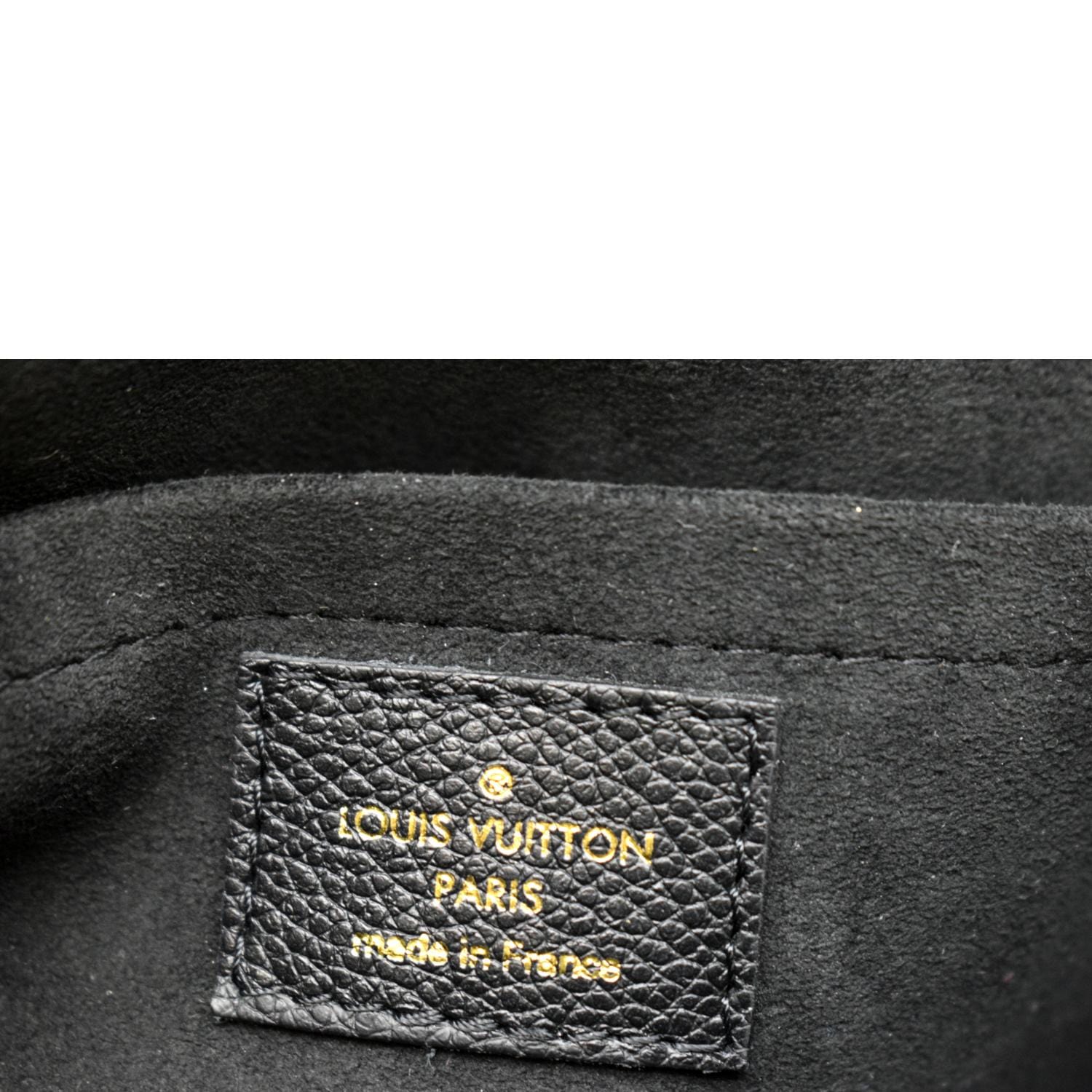 LOUIS VUITTON Vavin BB Monogram Empreinte Leather Shoulder Bag Black