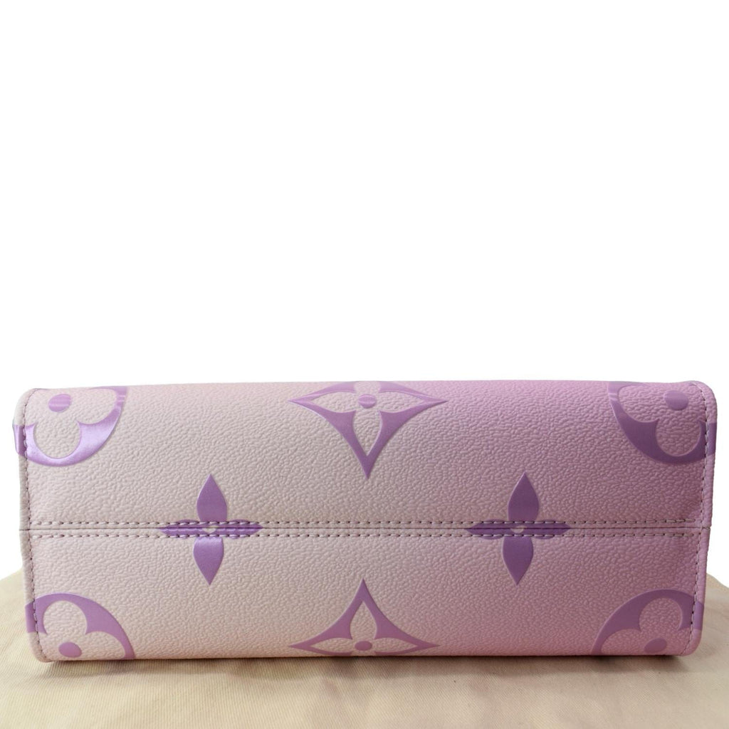 LOUIS VUITTON Onthego PM Monogram Coated Canvas Tote Sunrise Pastel