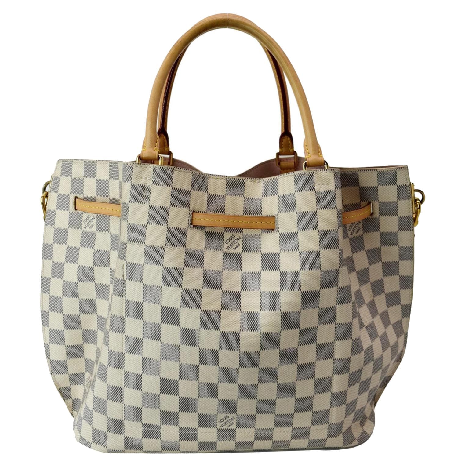LOUIS VUITTON Girolata Damier Azur Shoulder Bag White