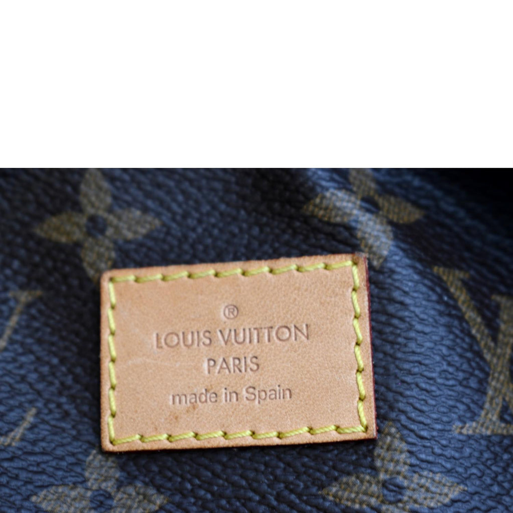 LOUIS VUITTON Sully MM Monogram Canvas Shoulder Bag Brown