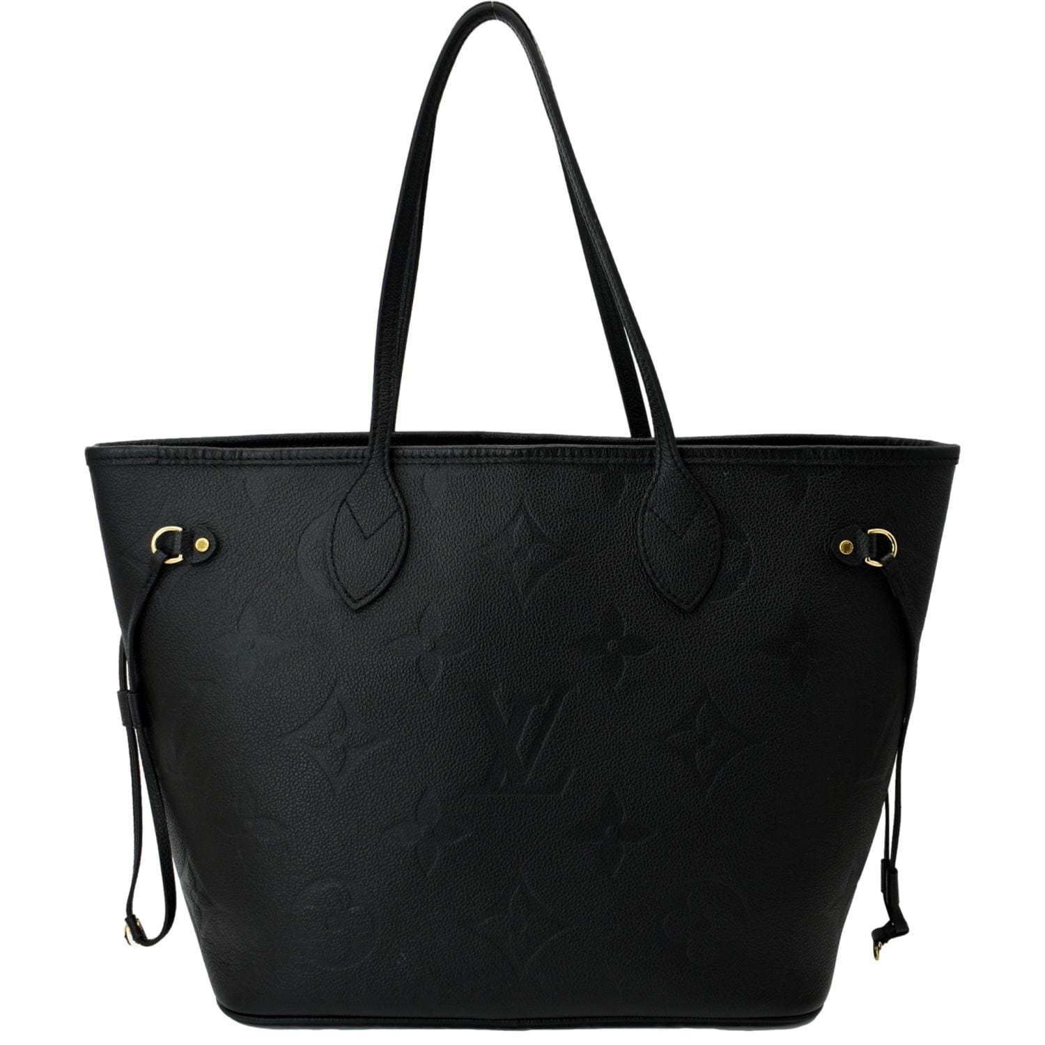 LOUIS VUITTON Neverfull MM Monogram Empreinte Tote Bag Black