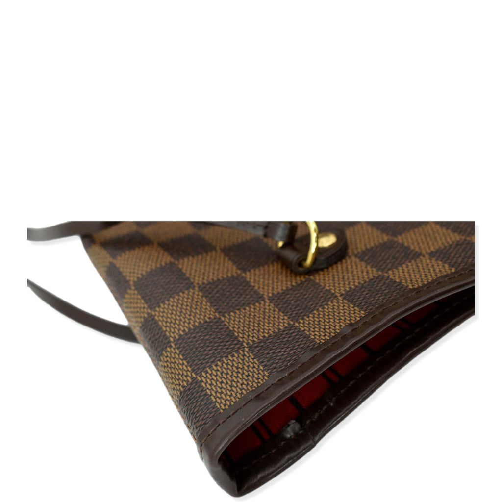 LOUIS VUITTON  Neverfull MM Damier Ebene Tote Bag Brown