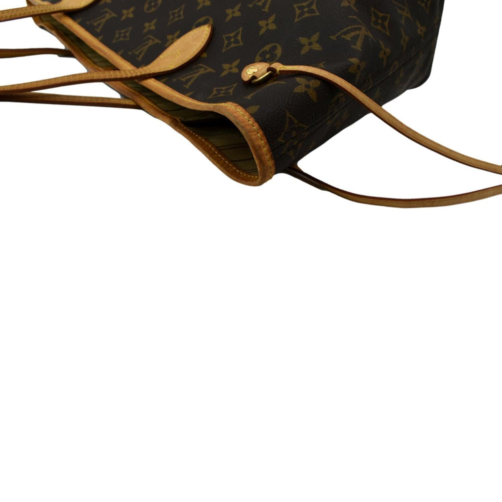 LOUIS VUITTON Neverfull MM Monogram Canvas Tote Bag Brown