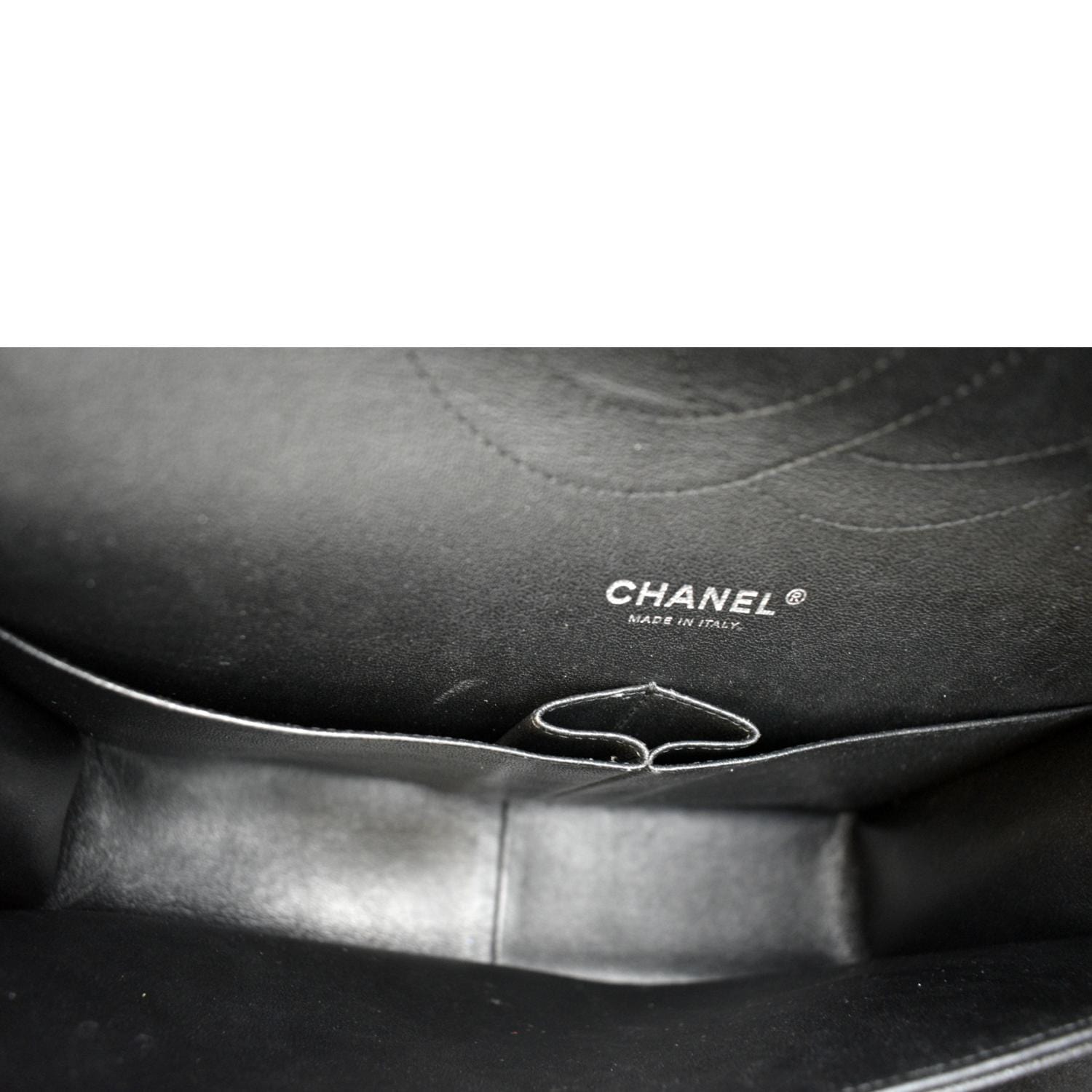 CHANEL Classic Double Flap Caviar Leather Shoulder Bag Black