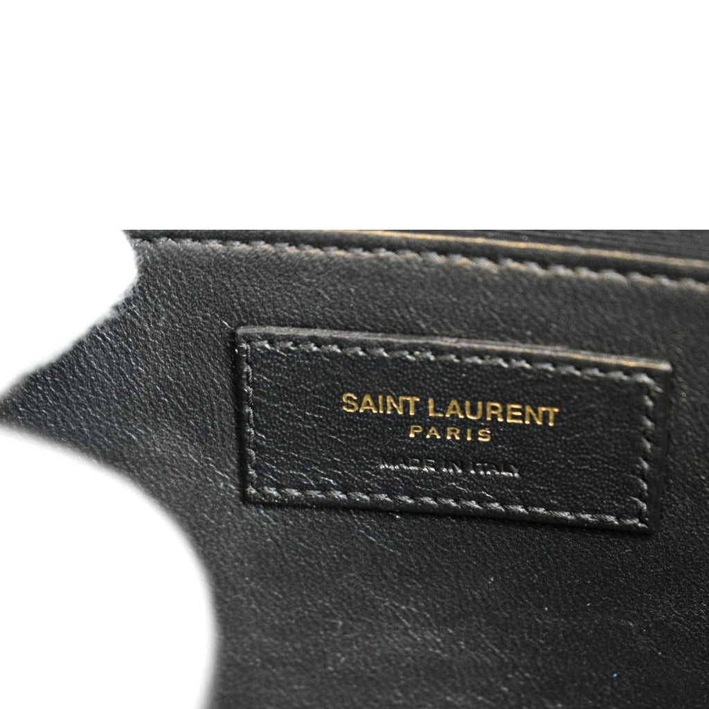 YVES SAINT LAURENT Kate Floral Print Canvas Shoulder Bag Blue
