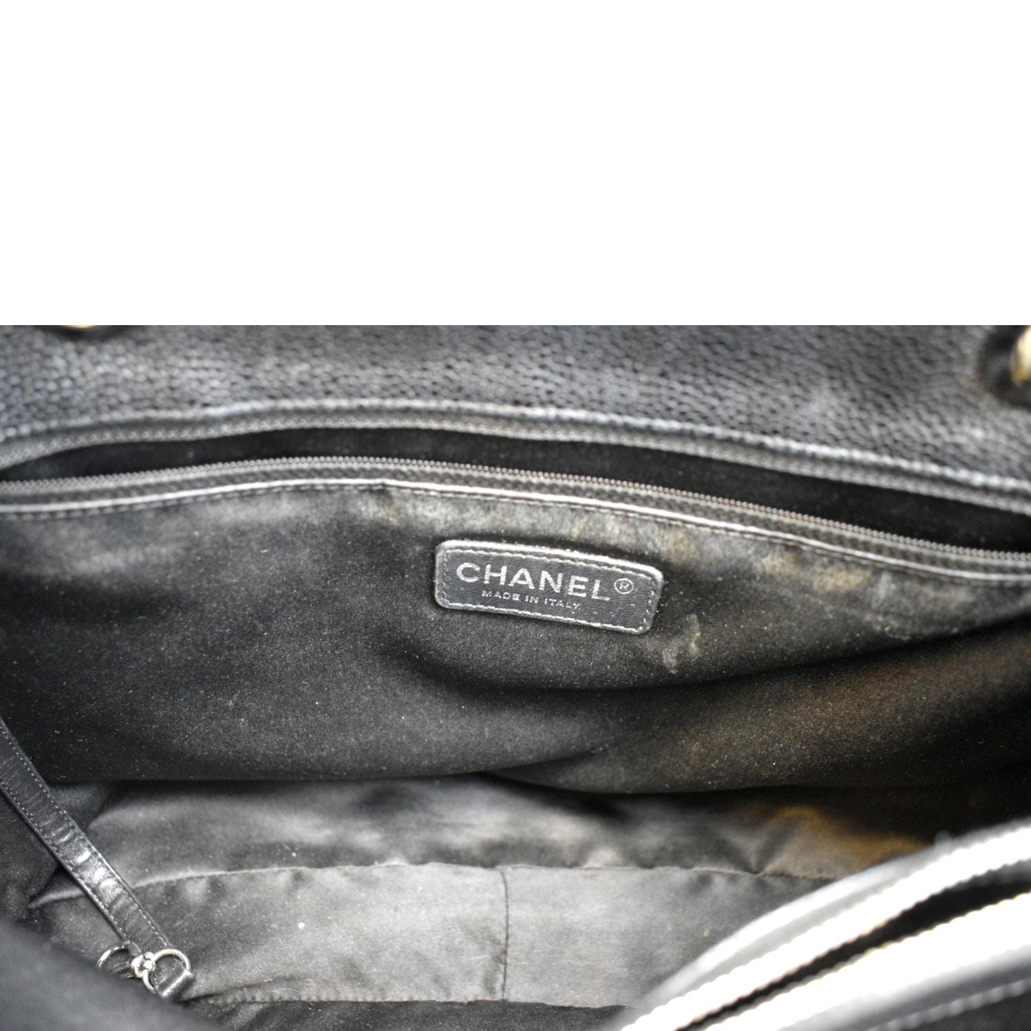 CHANEL Grand Shopping GST Caviar Leather Tote Bag Black