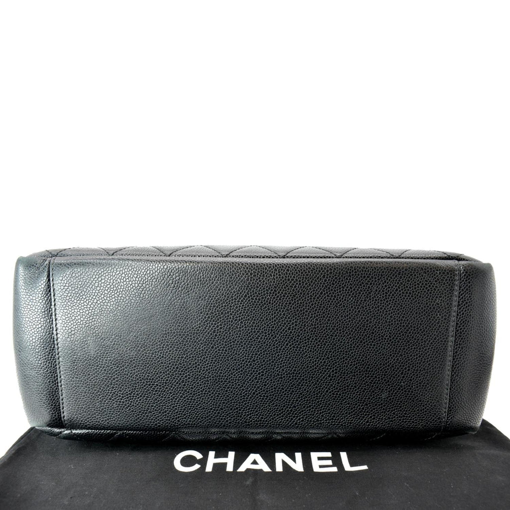 CHANEL Grand Shopping GST Caviar Leather Tote Bag Black