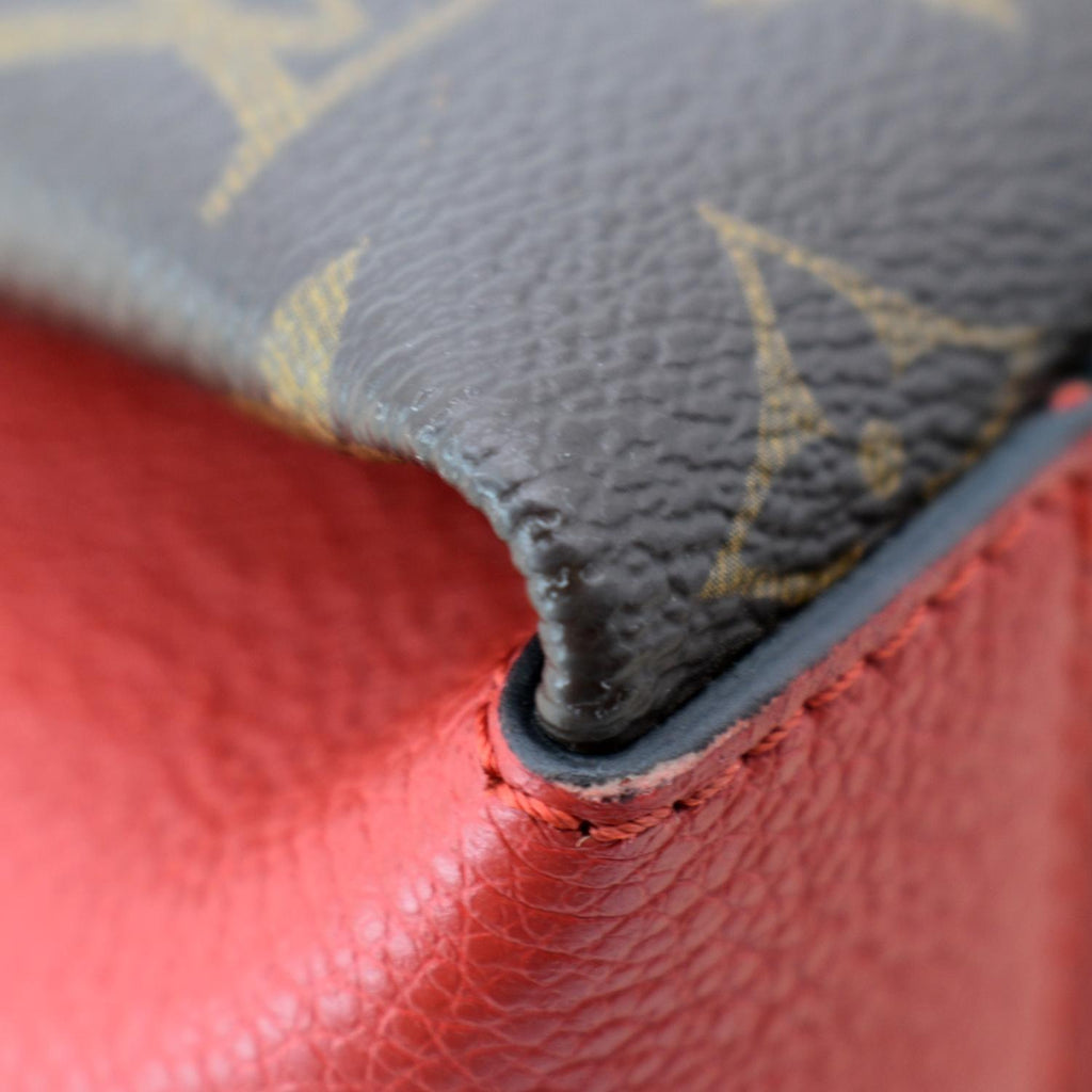 LOUIS VUITTON Surene MM Monogram Canvas Shoulder Bag Cerise