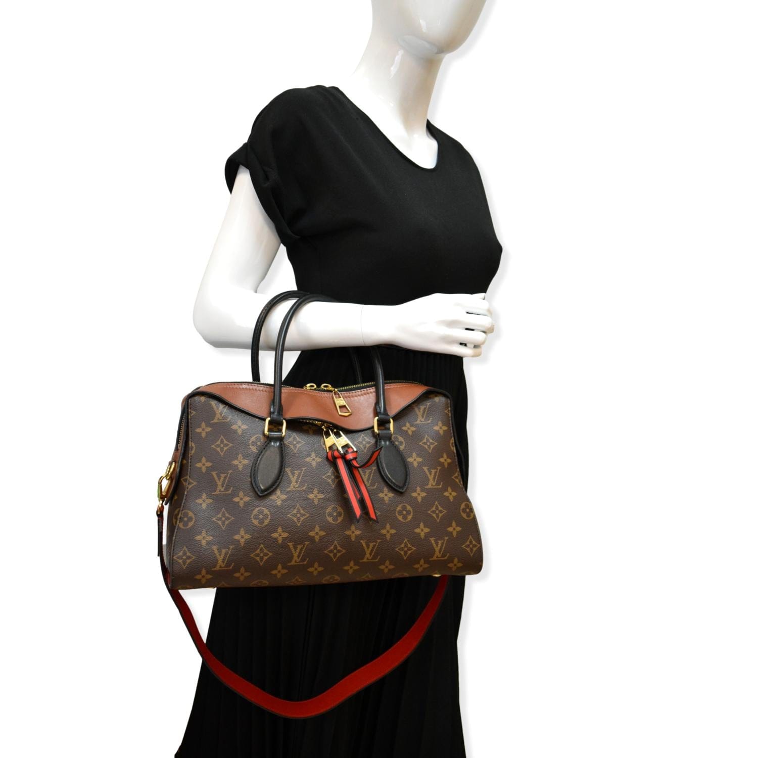 LOUIS VUITTON  Tuileries Monogram Canvas Shoulder Bag Caramel