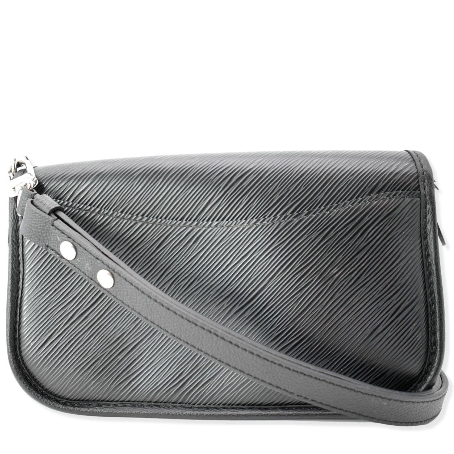 LOUIS VUITTON Buci Epi Grained Leather Shoulder Bag Black