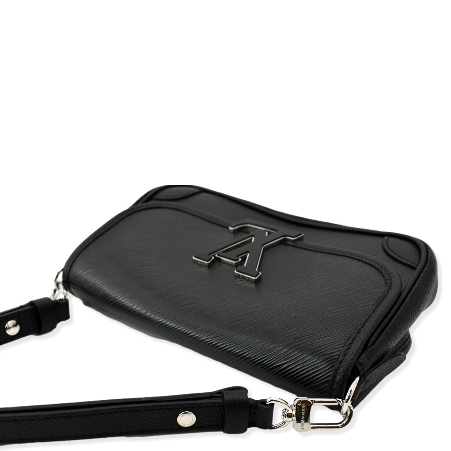 LOUIS VUITTON Buci Epi Grained Leather Shoulder Bag Black