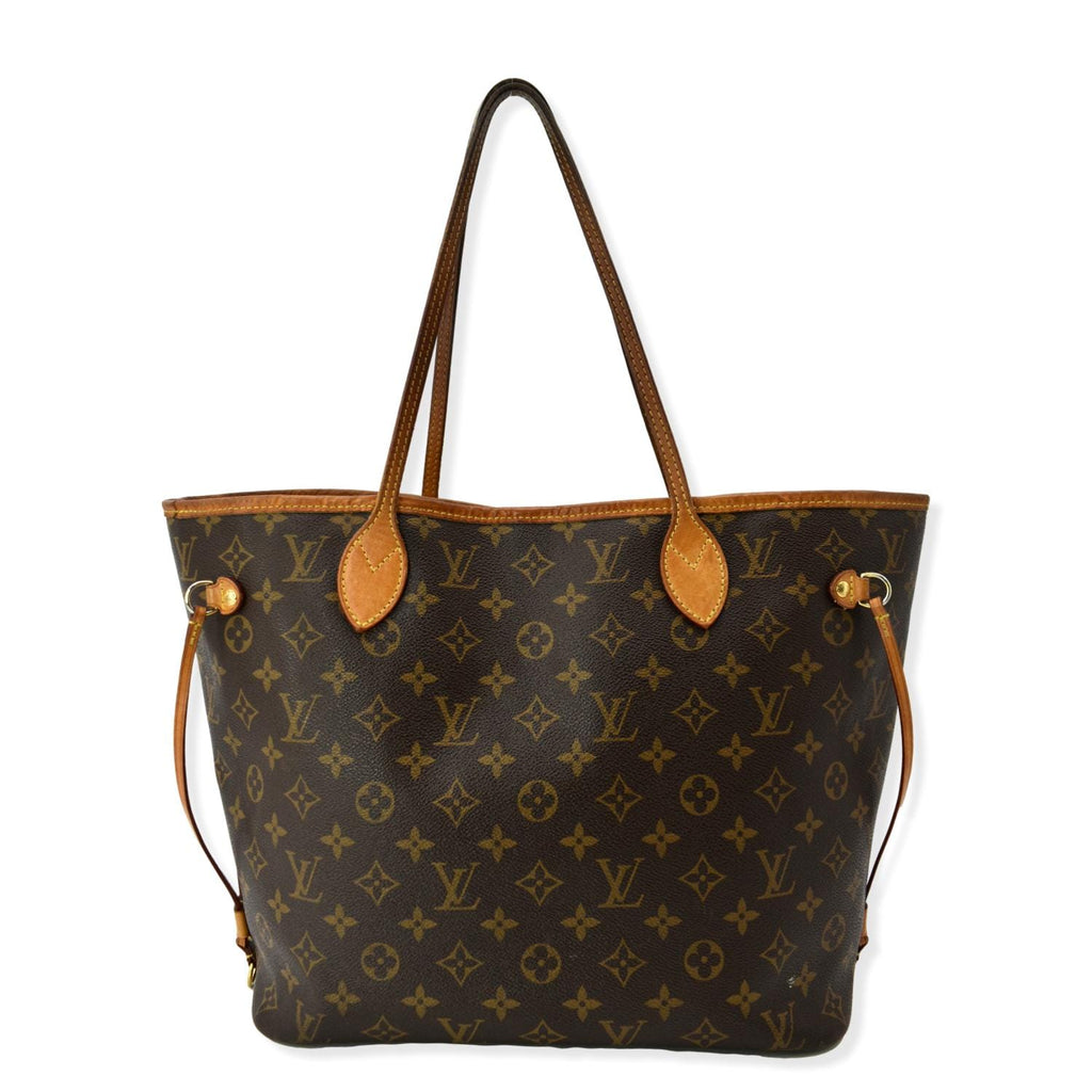 LOUIS VUITTON Neverfull MM Monogram Canvas Shoulder Bag Brown