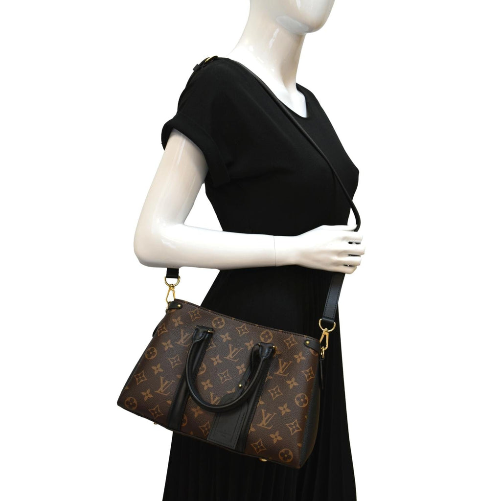 LOUIS VUITTON Soufflot BB Monogram Canvas Shoulder Crossbody Bag Black