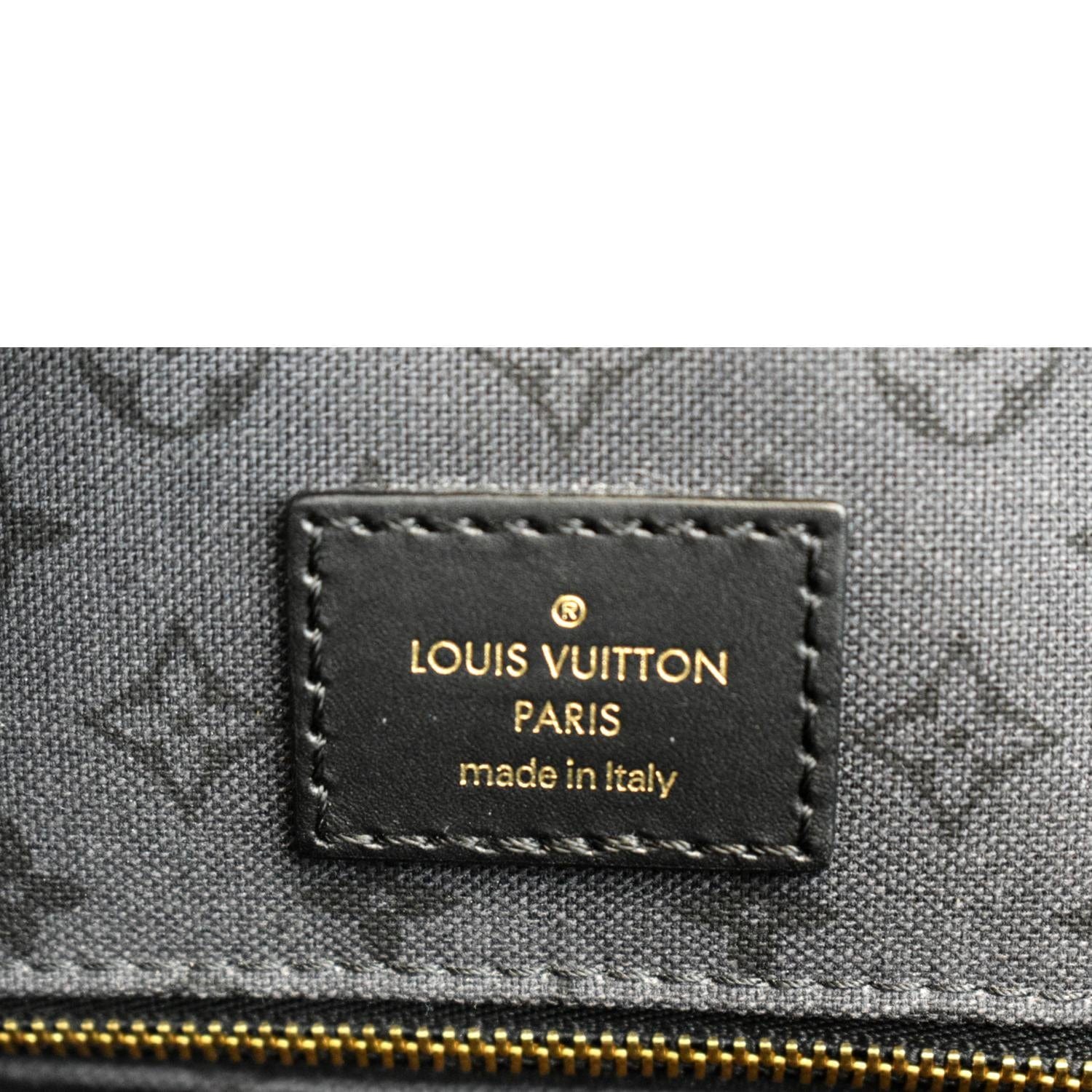 LOUIS VUITTON Onthego GM Crafty Monogram Giant Canvas Shoulder Bag Red