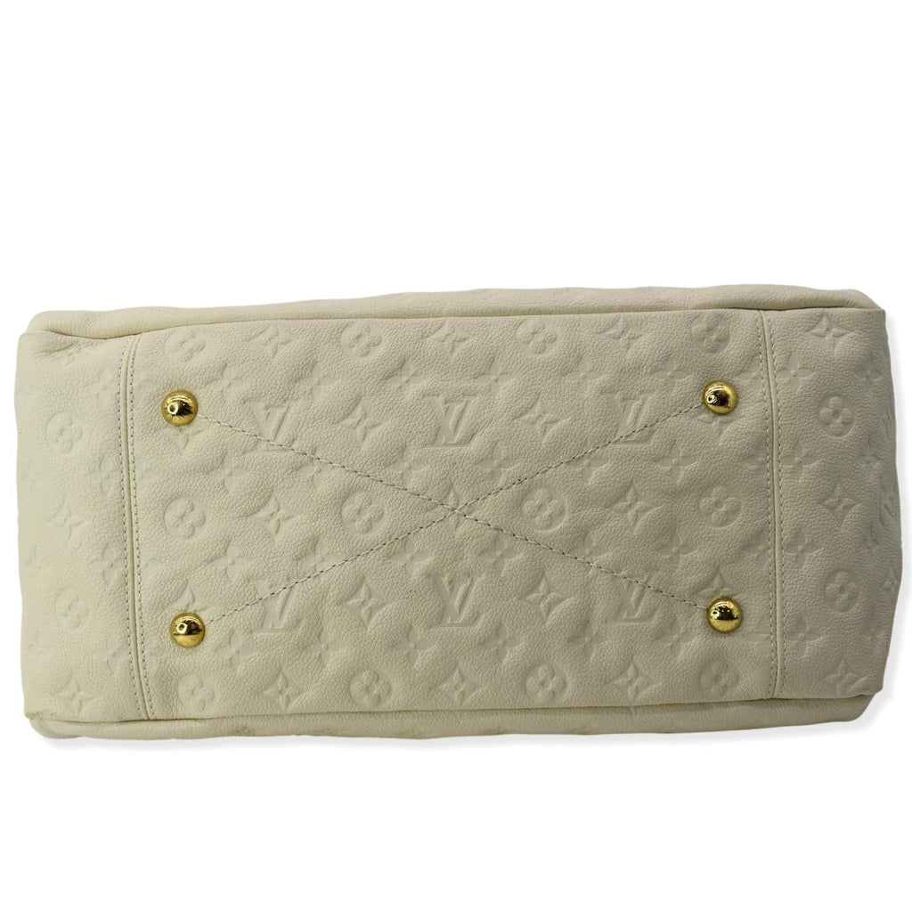 LOUIS VUITTON Artsy MM Empreinte Leather Shoulder Bag Cream