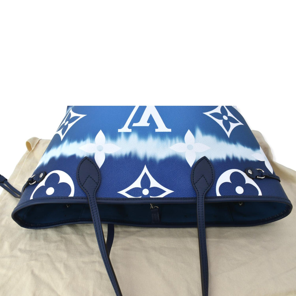 LOUIS VUITTON Neverfull LV Escale MM Monogram Shoulder Bag Blue