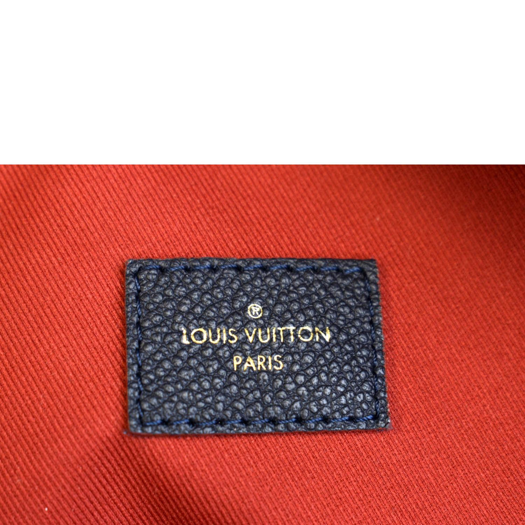 LOUIS VUITTON Ponthieu MM Monogram Empreinte Leather Shoulder Bag Navy Blue