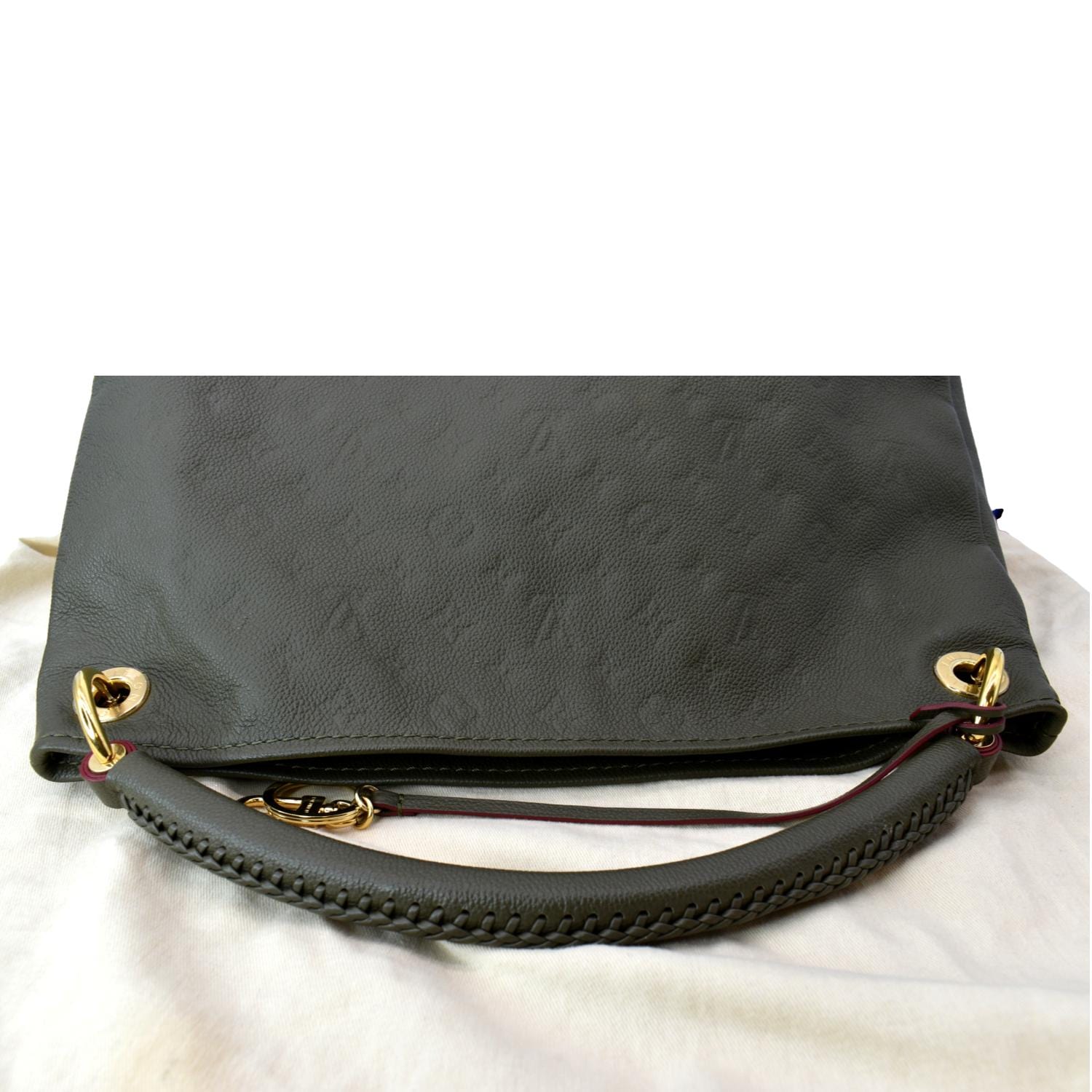 LOUIS VUITTON Artsy MM Empreinte Leather Shoulder Bag Green
