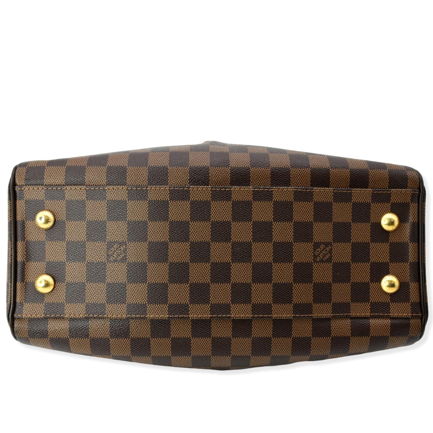 LOUIS VUITTON Trevi PM Damier Ebene Satchel Shoulder Bag Brown