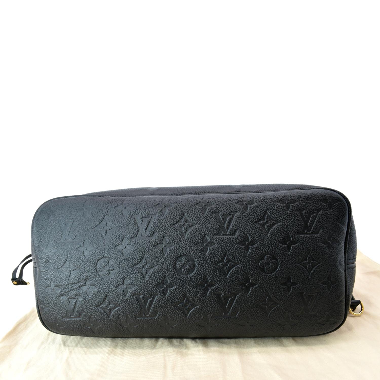 LOUIS VUITTON  Neverfull MM Monogram Empreinte Tote Bag Black