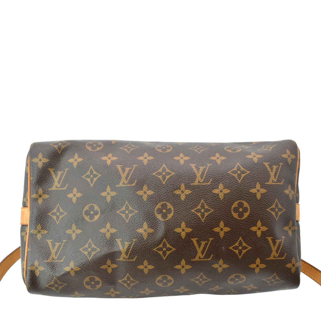 LOUIS VUITTON Speedy 30 Bandouliere Monogram Canvas Shoulder Bag Brown