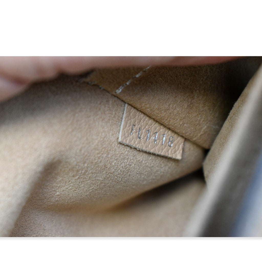 LOUIS VUITTON Mylockme Chain Calf Leather Chain Shoulder Bag Taupe