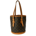 LOUIS VUITTON Petit Bucket Monogram Canvas Shoulder Bag Brown
