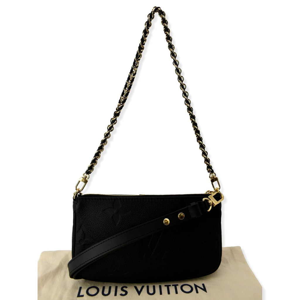 LOUIS VUITTON Multi Pochette Accessoires Monogram Empreinte Shoulder Bag Black