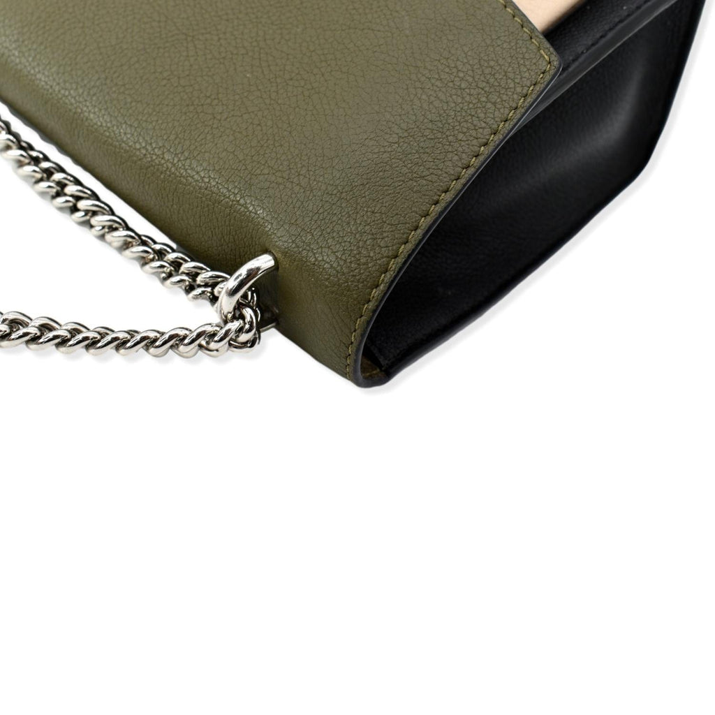 LOUIS VUITTON Mylockme Chain Calf Leather Chain Shoulder Bag Green