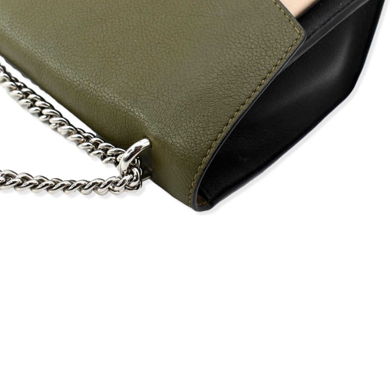 LOUIS VUITTON Mylockme Chain Calf Leather Chain Shoulder Bag Green