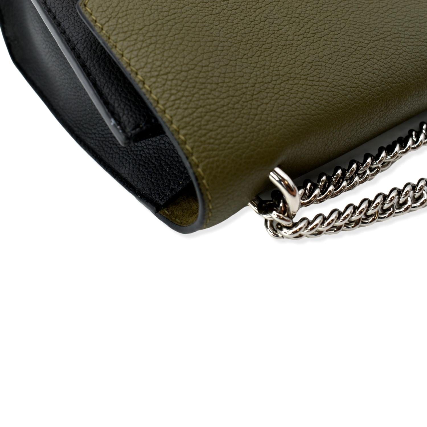 LOUIS VUITTON Mylockme Chain Calf Leather Chain Shoulder Bag Green