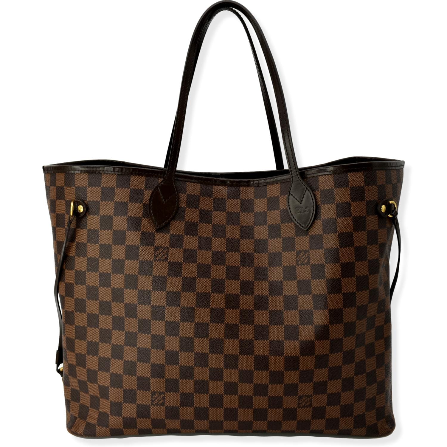 LOUIS VUITTON Neverfull GM Damier Ebene Tote Bag Brown