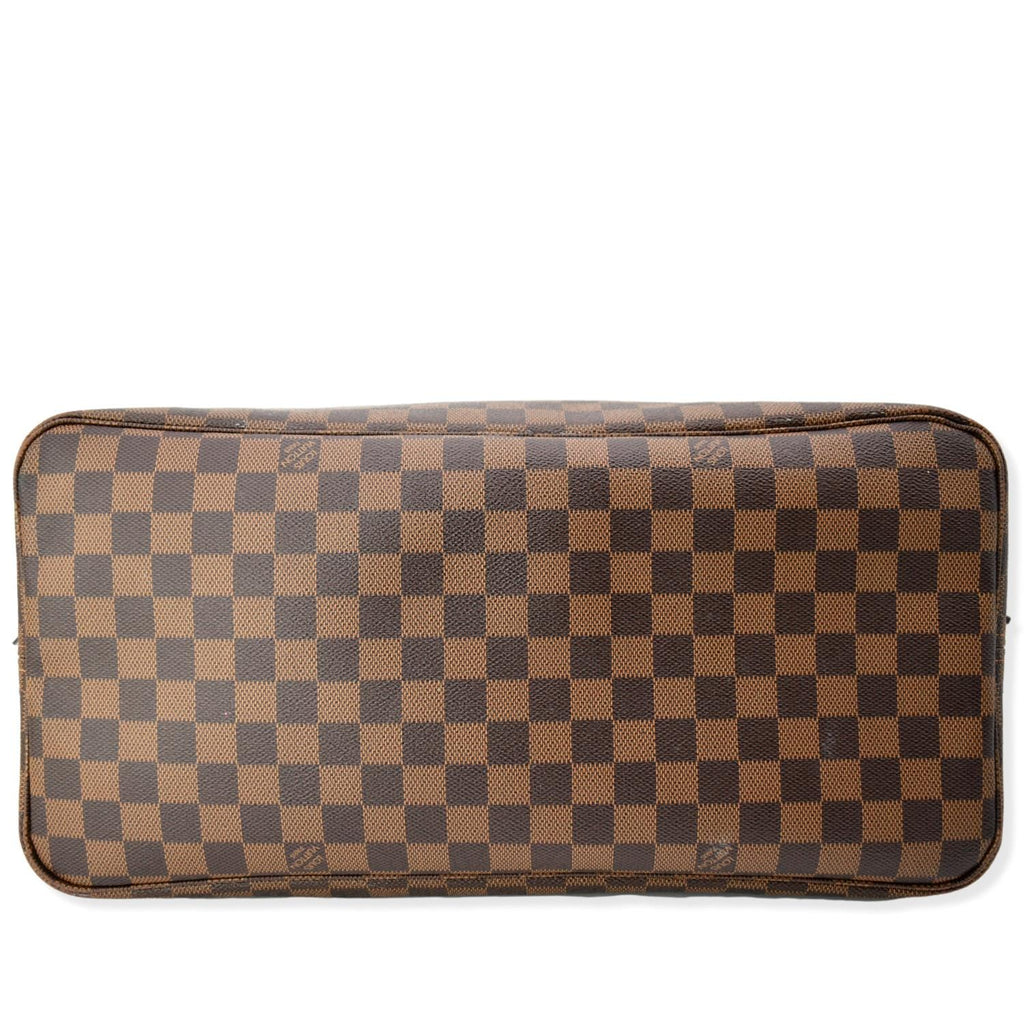 LOUIS VUITTON Neverfull GM Damier Ebene Tote Bag Brown