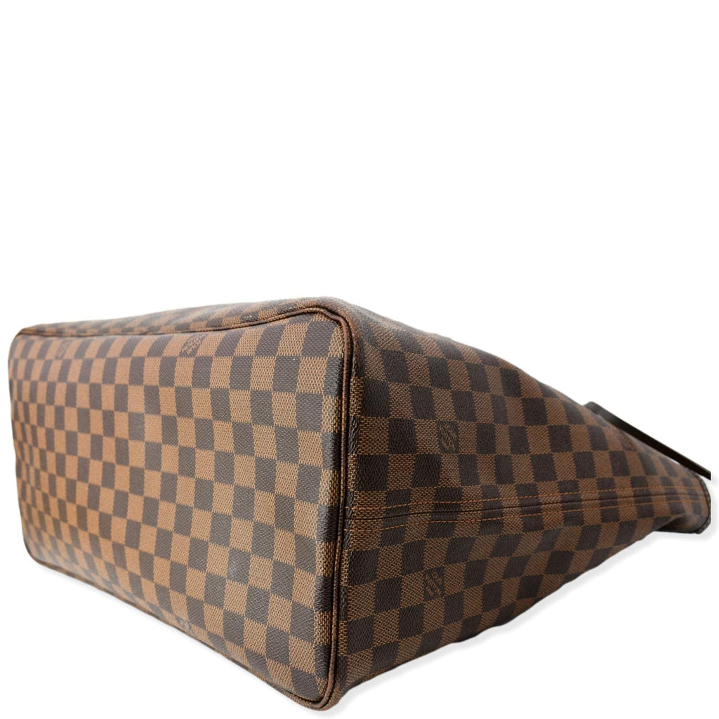 LOUIS VUITTON Neverfull GM Damier Ebene Tote Bag Brown