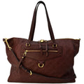 LOUIS VUITTON Lumineuse GM Monogram Empreinte Shoulder Bag Red