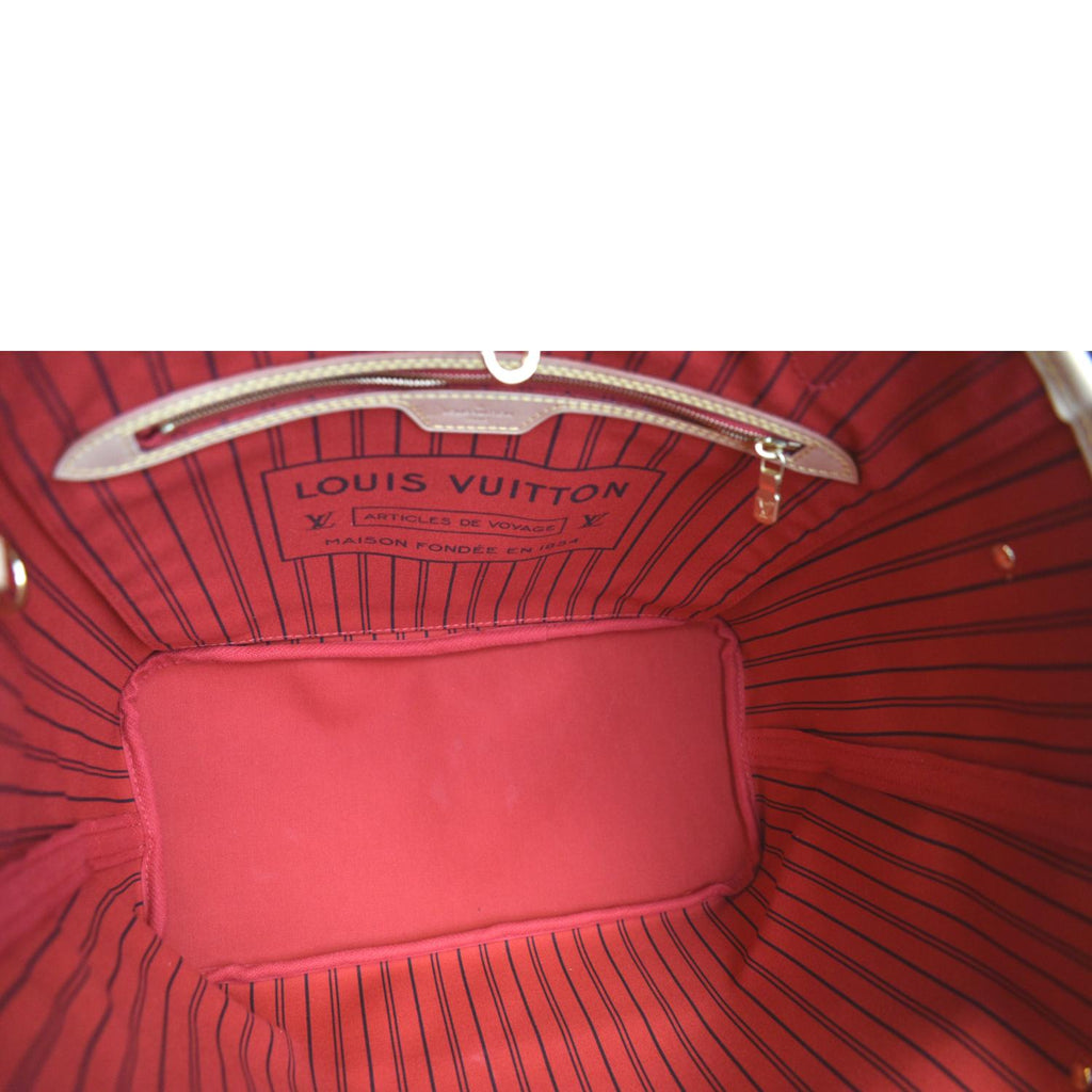 LOUIS VUITTON Neverfull MM Monogram Canvas Tote Bag Brown