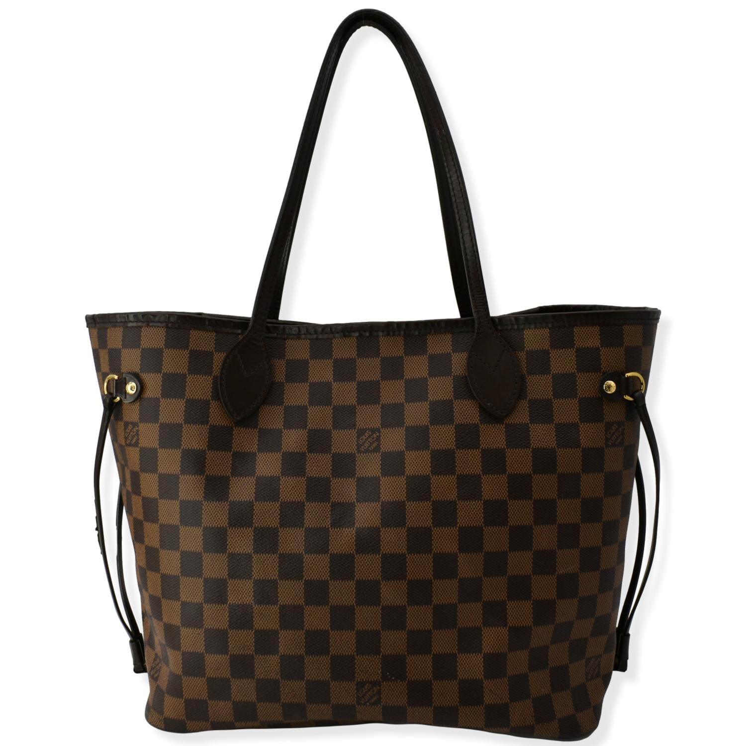 LOUIS VUITTON Neverfull MM Damier Ebene Shoulder Bag Brown