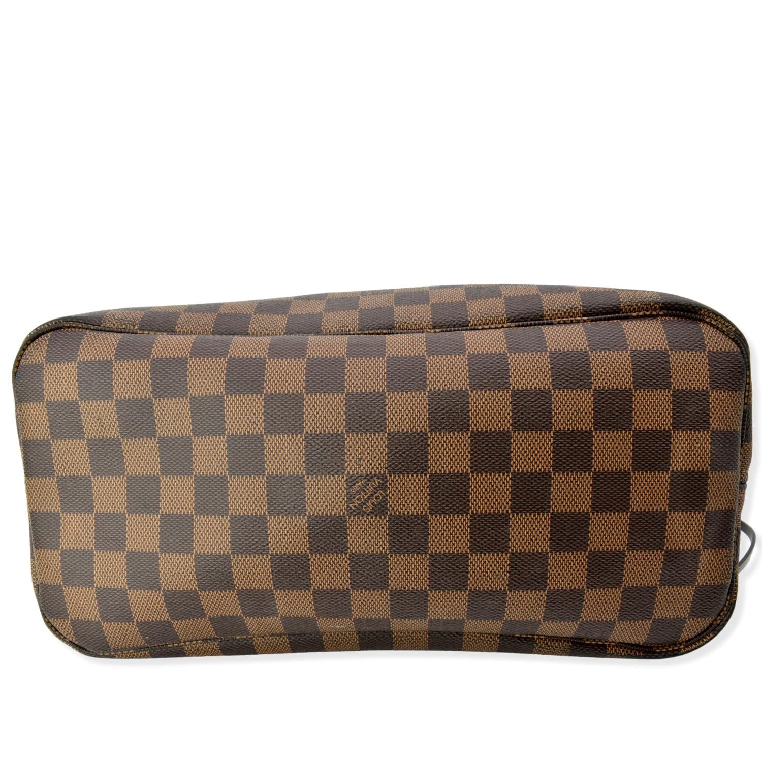 LOUIS VUITTON Neverfull MM Damier Ebene Shoulder Bag Brown