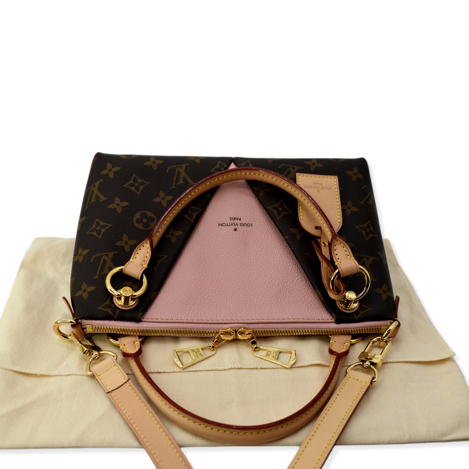 LOUIS VUITTON V Tote BB Monogram Canvas Shoulder Bag Rose Poudre
