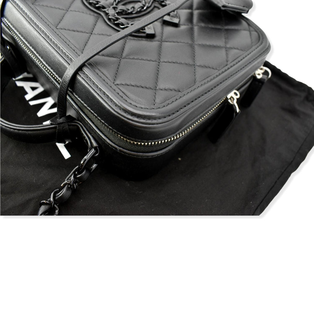 CHANEL Incognito CC Filigree Vanity Lambskin Shoulder Bag So Black