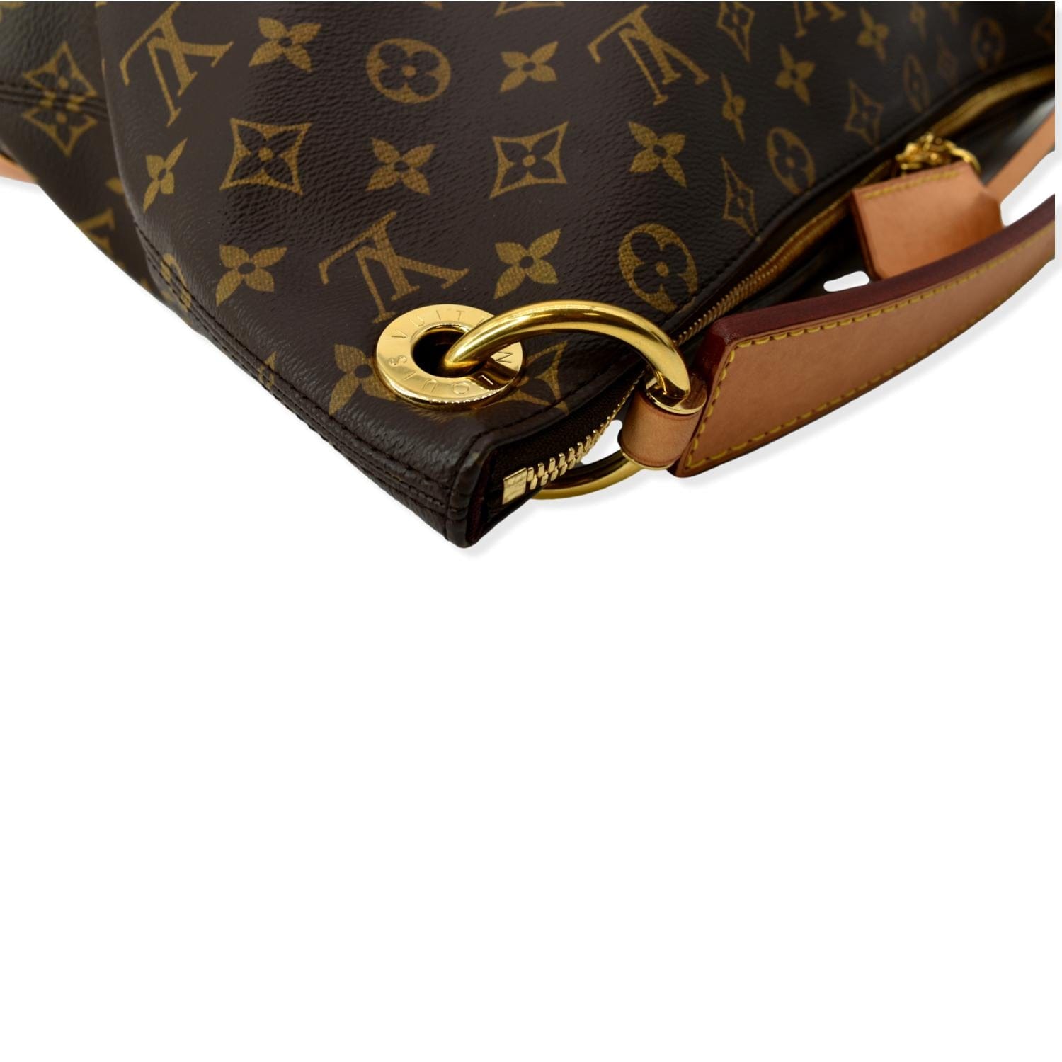 LOUIS VUITTON Berri MM Monogram Canvas Shoulder Bag Brown