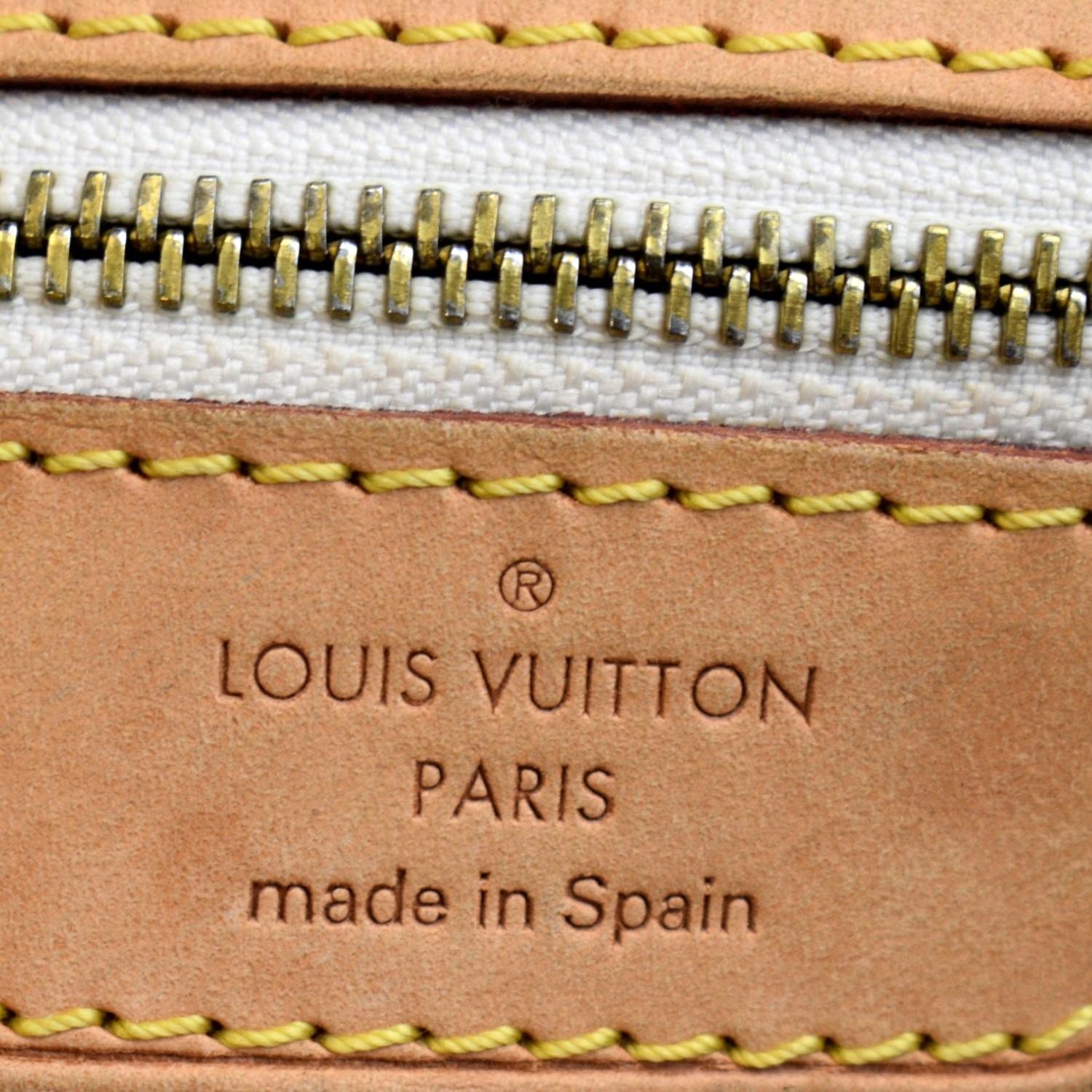 LOUIS VUITTON Hampstead MM Damier Azur Shoulder Bag White