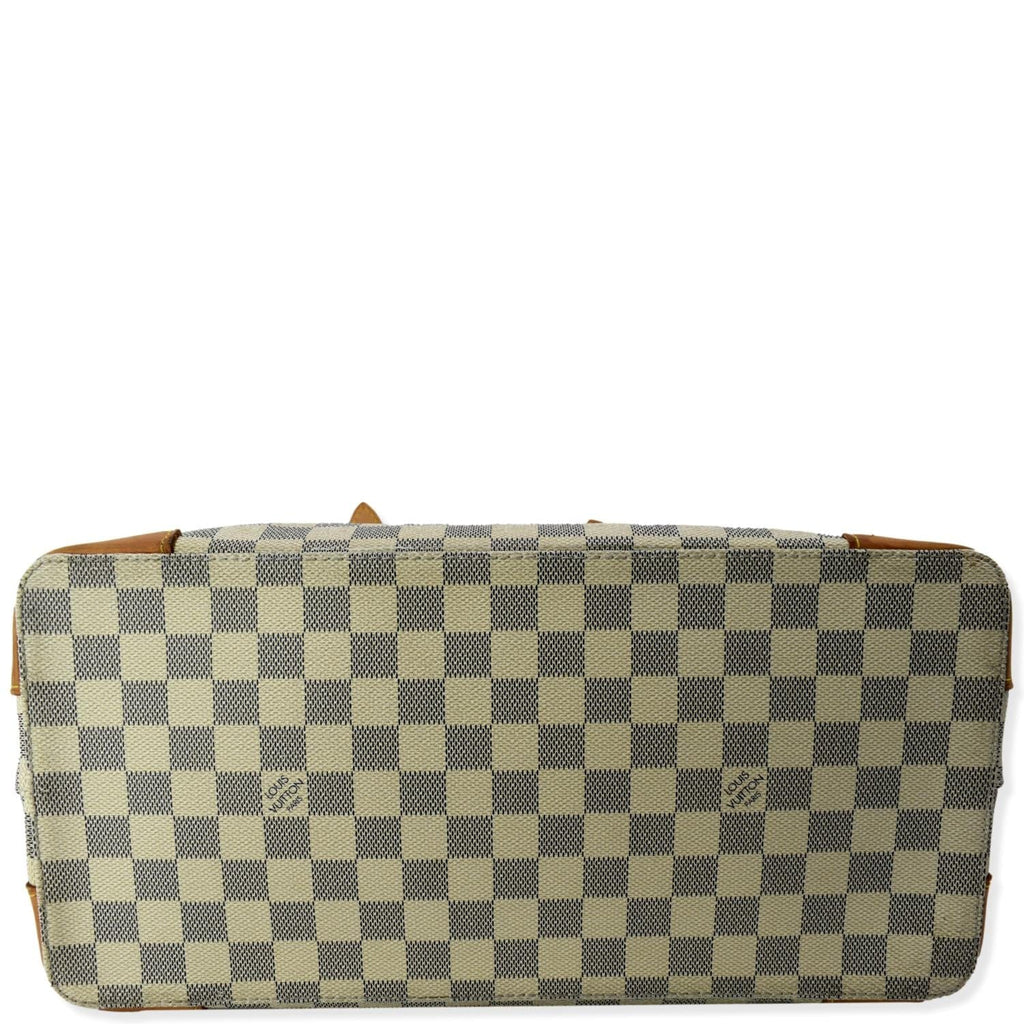 LOUIS VUITTON Hampstead MM Damier Azur Shoulder Bag White