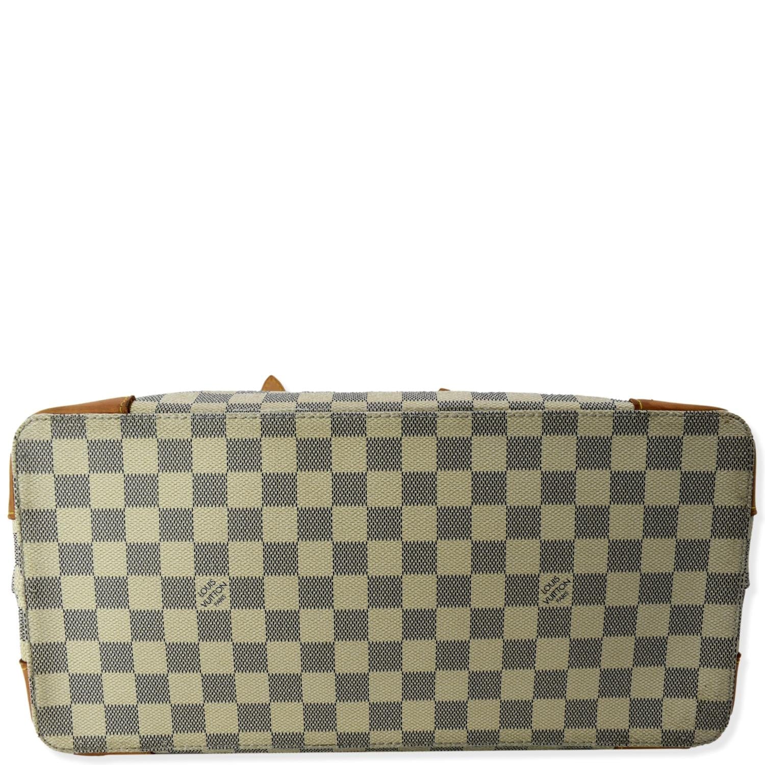 LOUIS VUITTON Hampstead MM Damier Azur Shoulder Bag White