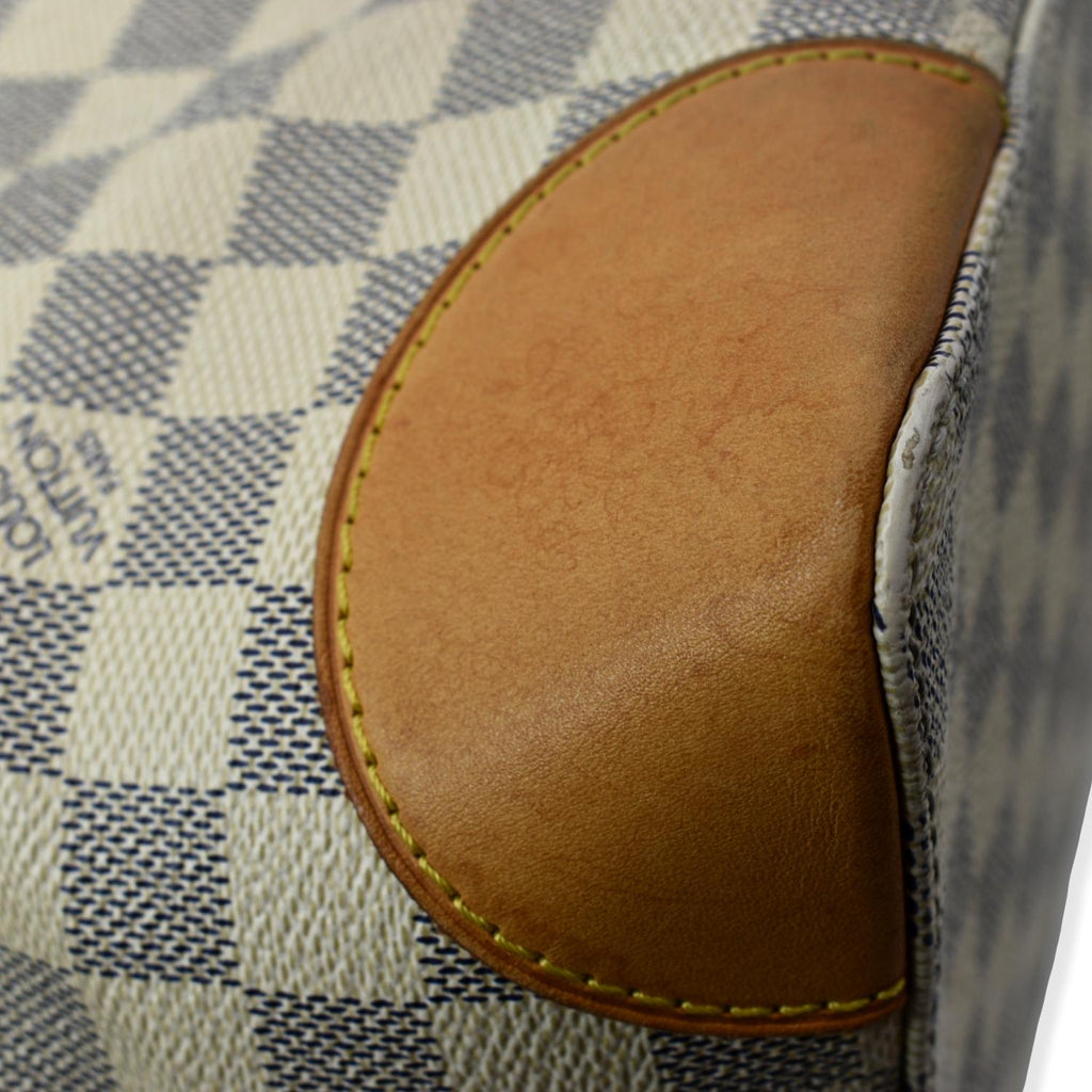 LOUIS VUITTON Hampstead MM Damier Azur Shoulder Bag White