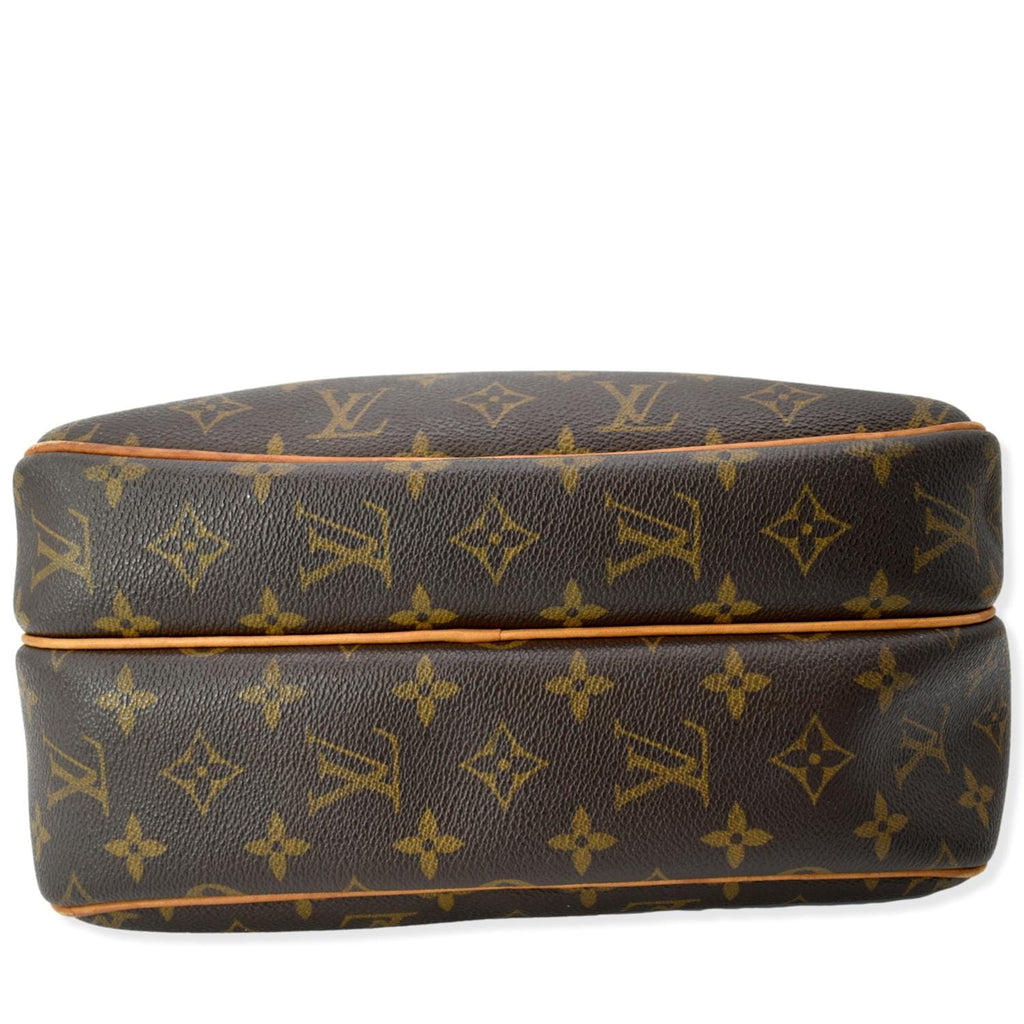 LOUIS VUITTON Reporter Monogram Canvas Shoulder Bag Brown
