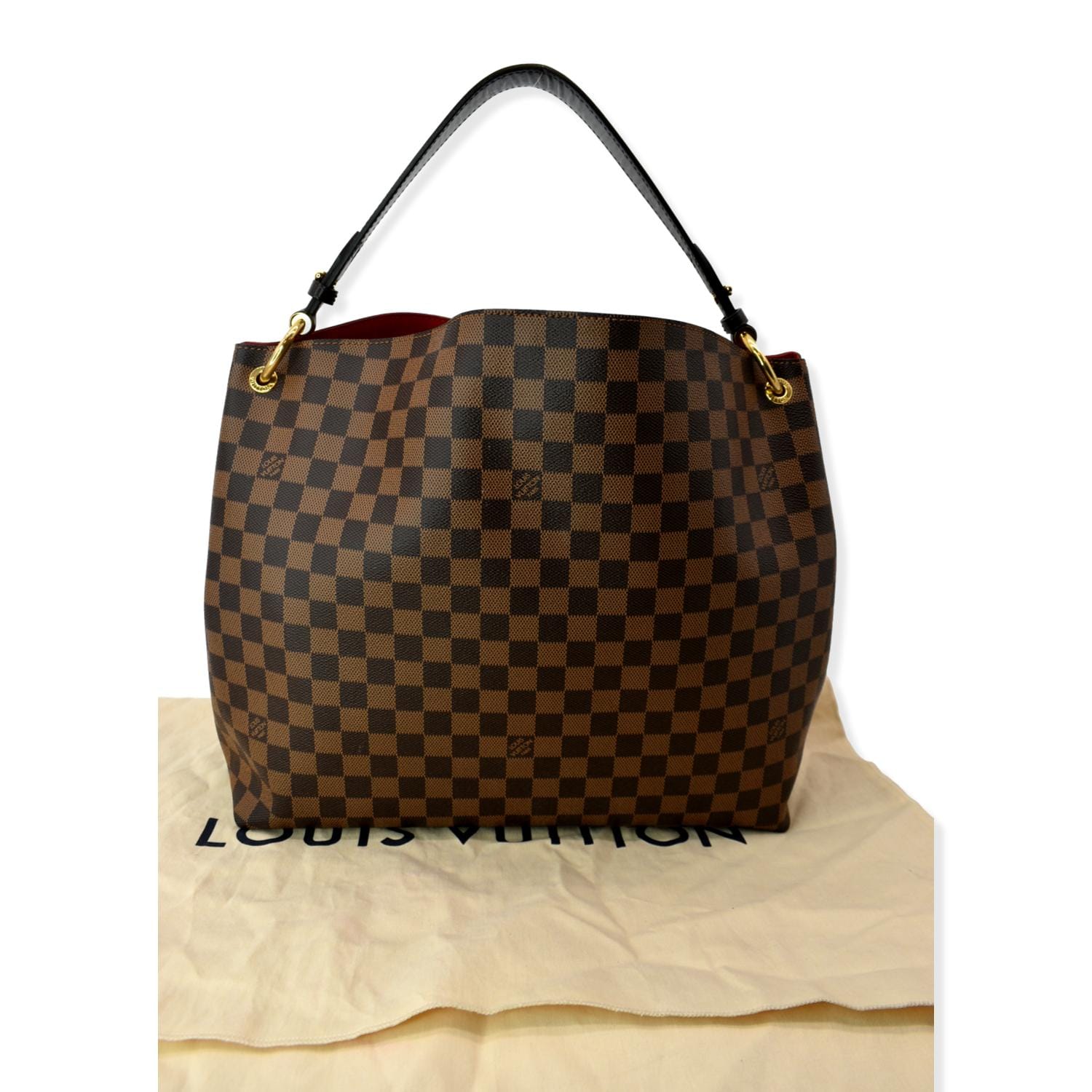 LOUIS VUITTON Graceful MM Damier Ebene Shoulder Bag Brown