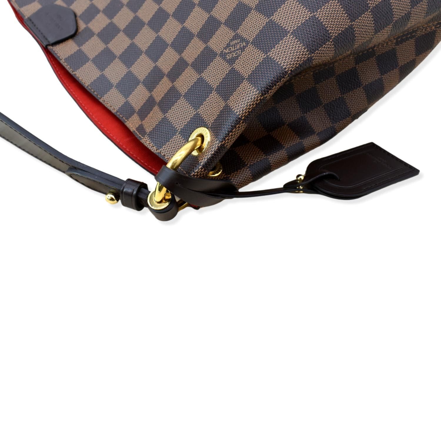 LOUIS VUITTON Graceful MM Damier Ebene Shoulder Bag Brown