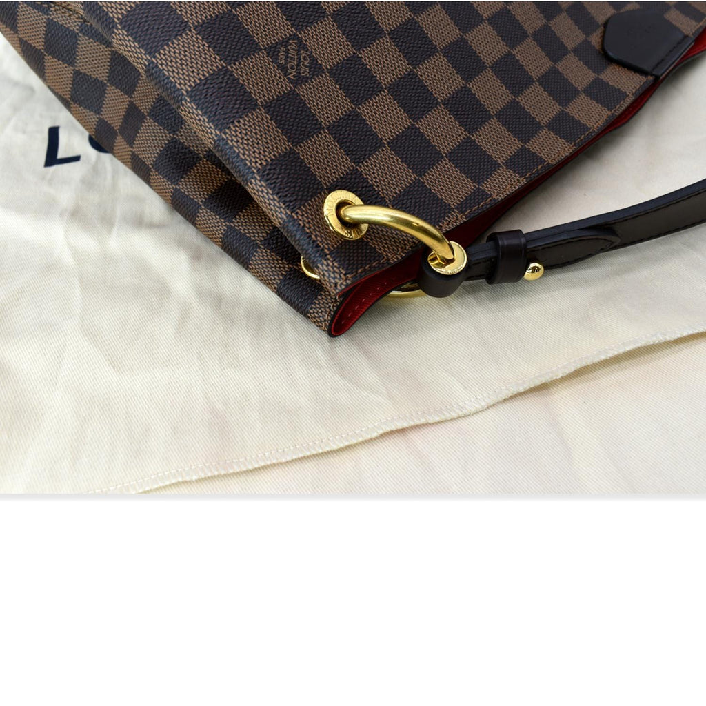 LOUIS VUITTON Graceful MM Damier Ebene Shoulder Bag Brown